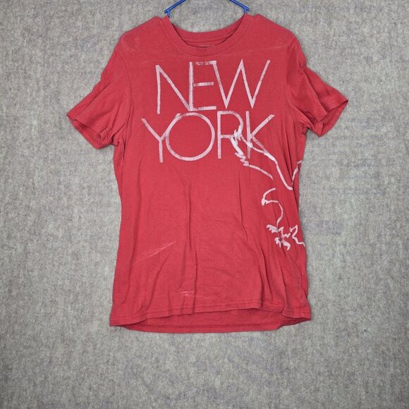 American Eagle Outfitters M/M Vintage Fit Red Graphic T-Shirt With New York & Ea - Picture 1 of 5